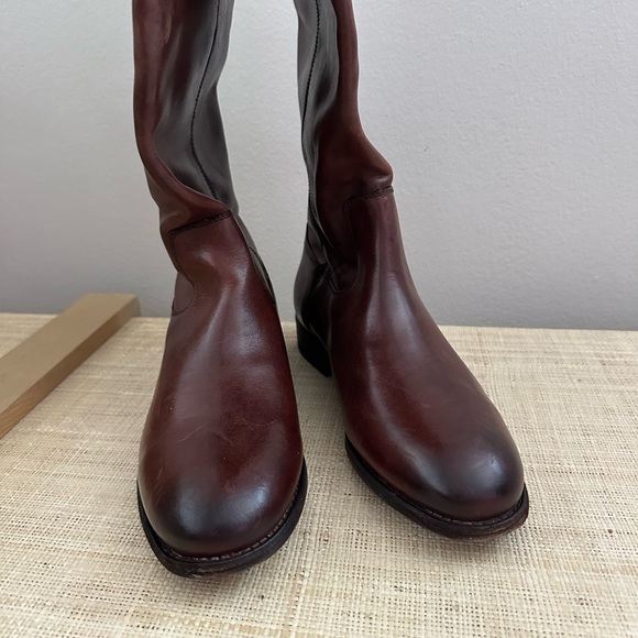 Frye Dark Brown Leather Boots - Picture 7 of 8